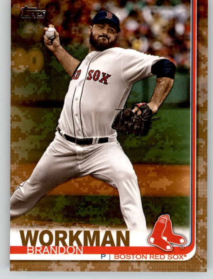 2019 Topps Series 2 BRANDON WORKMAN Memorial Day Camo /25 Red Sox #378 - Image 1 of 1