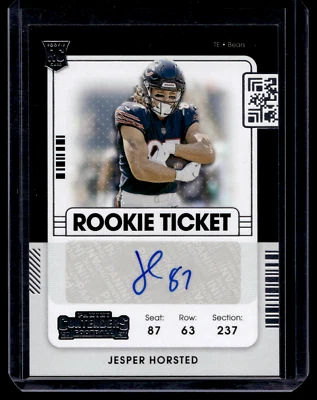 2021  Panini Contenders 284 Jesper Horsted Rookie Chicago Bears - Image 1 of 2