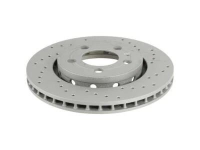 For 2004 Volkswagen R32 Brake Rotor Rear Zimmermann Coated X-Drilled 58877BKPC - Image 1 of 2