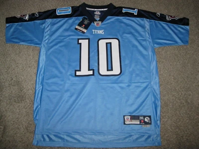 Vince Young Tennessee Titans Lite Blue 2008 Men's 2XL Reebok Premier Jersey - Image 1 of 4
