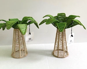 Coro Cora Palm Tree Candle Holder Table Decor Handmade - Picture 1 of 4