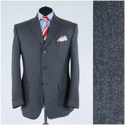 Blazer uomo 42R taglia UK ANTONIO VALENTINO grigio lana italiana cappotto sportivo giacca