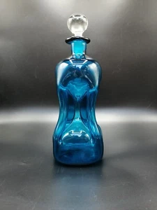 Holmegaard  Likörflasche Dänemark 27 cm Gluckerflasche blau - Bild 1 von 13