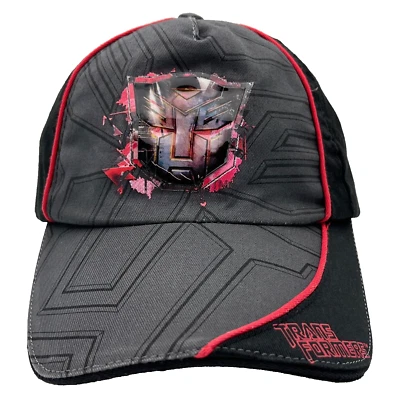 Transformers Hat Cap Strap Back Boys Black Gray Autobot Logo Adjustable Youth - Изображение 1 из 4
