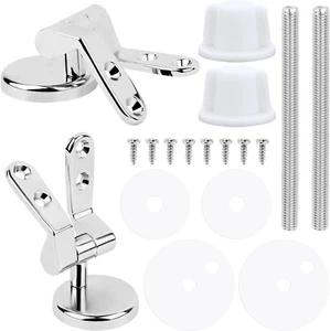 2 Pezzi Cerniere Tavoletta Sedile Wc, Coppia, Copriwater Soft Close, per Legno | - Foto 1 di 12