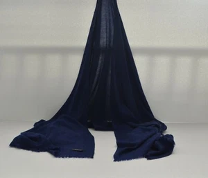 Navy Blue Cashmere Scarf Shawl Stole Wrap Throw 100% Pashmina Nepalese Handmade - Bild 1 von 3