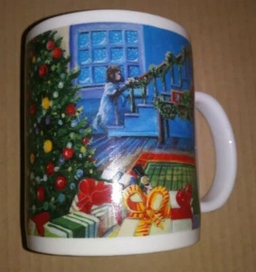 Starbucks Exclusive Christmas Mug-Tree Fireplace Child Presents - Picture 1 of 4