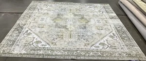 BEIGE / GREY 9'-0" x 9'-0" Back Stain Rug, Reduced Price 1172681090 TSN102B-9SQ - Picture 1 of 4