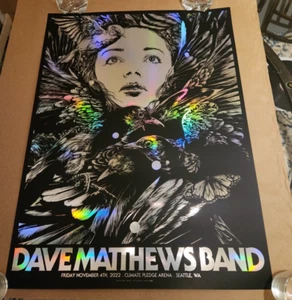 Poster in lamina Dave Matthews Band DMB 2022 Seattle Ken Taylor AP 26/29 - Foto 1 di 3