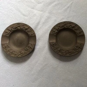 Wedgwood Black Basalt TWO 3 1/2" ashtrays - Picture 1 of 3