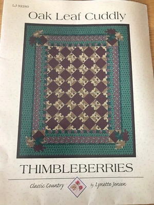 Vintage Oak Leaf Cuddly Quilt Sewing Craft Pattern 66"x82" Thimbleberries 92280 - Image 1 of 4