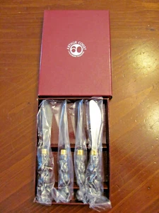 NEW 'ARTHUR COURT' ALUMINUM SET OF 4 APPLE SPREADERS STAINLESS BLADE IN BOX - Picture 1 of 7