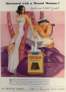 OLD GOLD CiGARETTES /Magazine Advertising (circa 1938/39).  PETTY GIRL- Gorgeous - Picture 1 of 1
