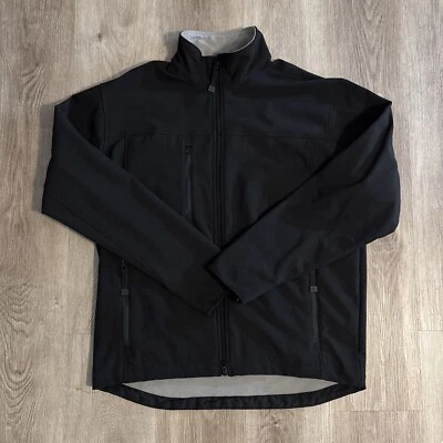Port Authority Men's Glacier Soft Shell Size L arge Black Zip Jacket - Image 1 of 4