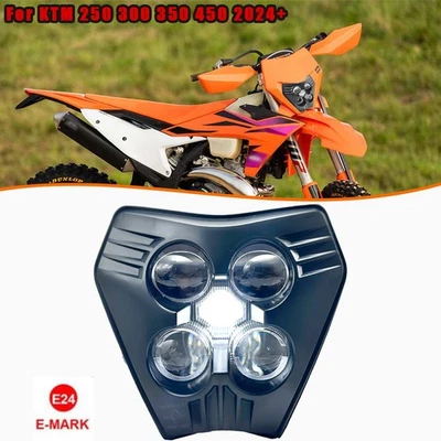  Faro LED para KTM 250 300 350 450 500 690 2024+ IP67 haz alto/bajo DRL Foto 1 de 4