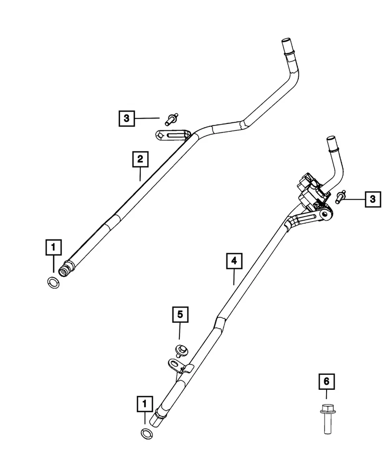 Genuine Mopar Coolant Inlet Tube 68321496AB - Image 1 of 4