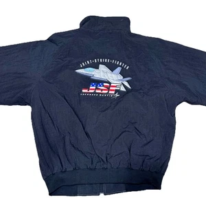 Vtg Men’s Air Force Joint Strike F-35 Blk Bomber Jacket,Sz XL, Port Authority - Picture 1 of 14