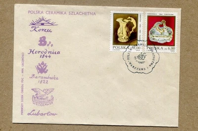 POLAND, POLSKA. 6.00 &  8.00zloty. Fine Polish Porcelain. 1982 FDC - Image 1 of 2