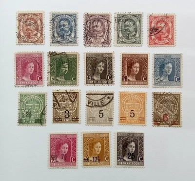 Luxembourg 1906 - 1916 stamps mint & used - image 1 of 2