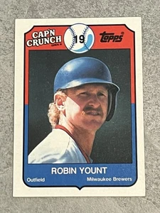 1989 Topps Cap'n Crunch #21 Robin Yount MLB Milwaukee Brewers - Imagen 1 de 3
