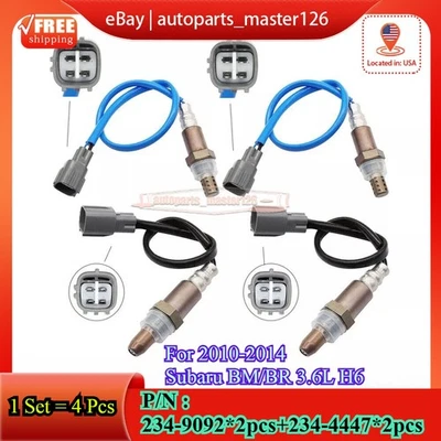 4pcs Up+Downstream O2 Sensor For 2010-2014 Subaru Legacy Outback Tribeca 3.6L H6 - Image 1 of 4