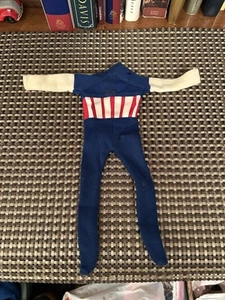 1966 Ideal Captain Action Original Captain America Uniform Jumpsuit See Pics - Picture 1 of 18