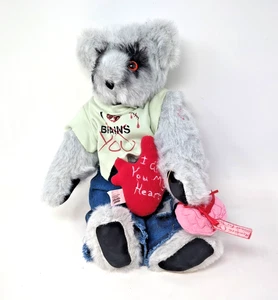 Vermont Teddy Bear Company Zombie Liebesbär 15 Zoll Stofftier Plüschtier Herz Gehirn - Bild 1 von 7