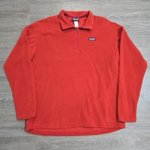 Patagonia Micro D 1/4 Zip Fleece Lightweight Pullover Red Men's XL - Picture 1 of 10