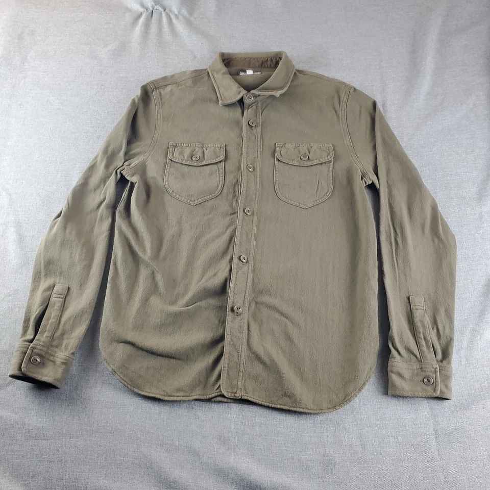 Wallace & Barnes Shirt Mens Medium Green Button Up Long Sleeve Pockets - Image 1 of 4