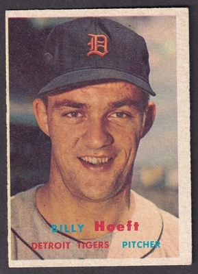 1957 TOPPS BILLY HOEFT #60 DETROIT TIGER BASEBALL CARD - Image 1 of 2
