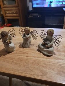 Willow Tree 3 Figurines. Angel Of Kindness, Angel Of Miracles, And A Gel Of... - Picture 1 of 5