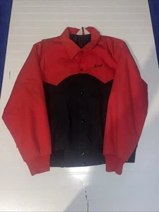 Vintage 80s 90s West Ark Satin Jacket Sz L USA Made Embroidered Genuine Horses - Picture 1 of 18