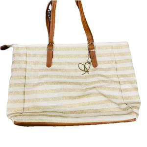Borsa donna Pia Rossini tote tela zip spiaggia vacanze estate borsetta trasporto a mano - Foto 1 di 11