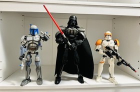 Star Wars  LEGO Darth Vader Buildable Figures/Clone Commander & Jango Fett.