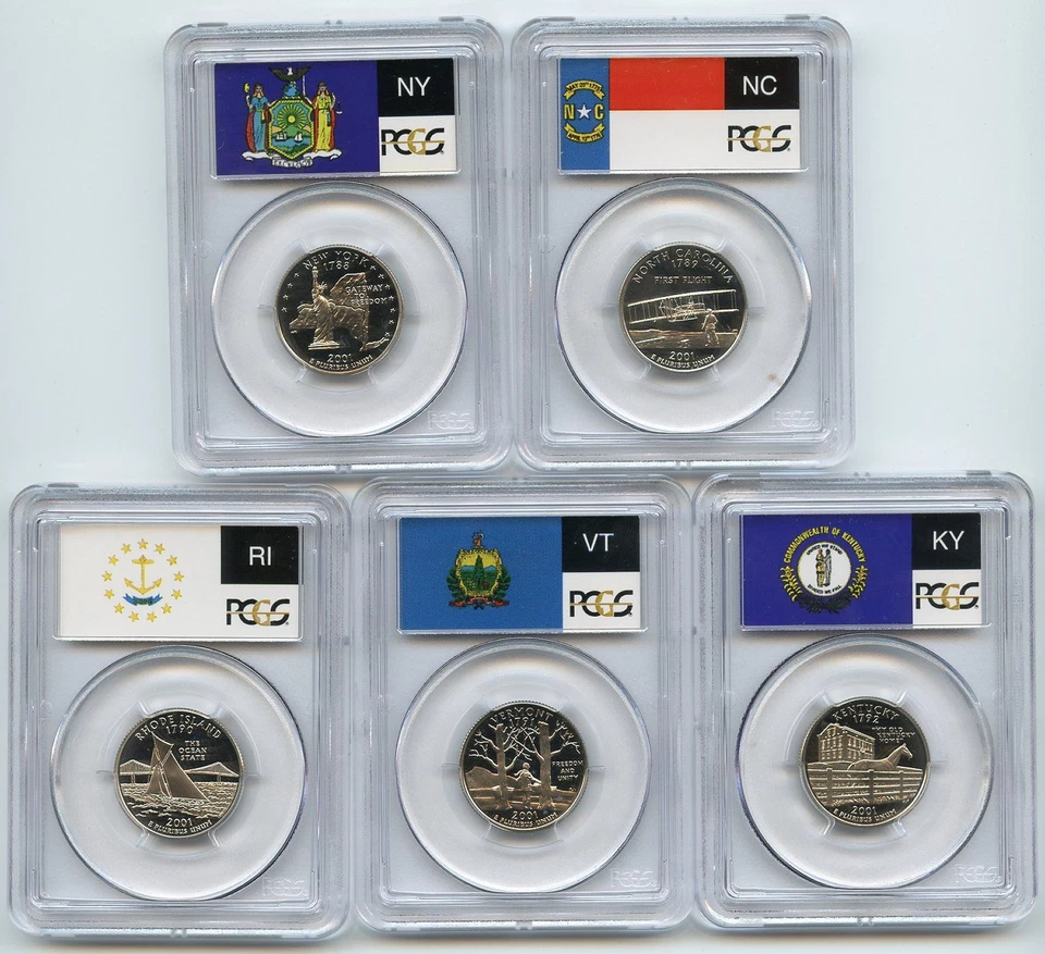 2001 S Clad State Quarter Set PCGS PR69DCAM - Image 1 of 2