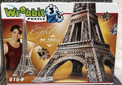 2013 - Wrebbit 3D Puzzle - La Tour Eiffel Tower - 816 Foam-backed Puzzle Pieces - Image 1 of 4