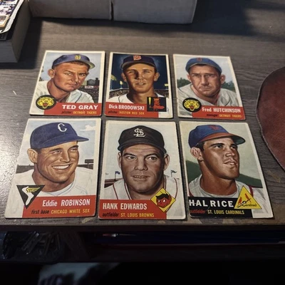 1953 TOPPS 34 CARD LOT GENE CONLEY GEORGE KELL JOE NUXHALL CAL ABRAMS  LOW GRADE - Image 1 of 4