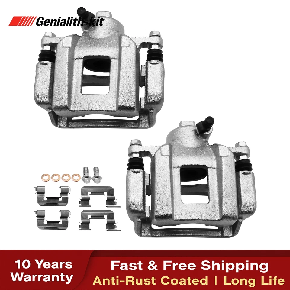 Rear Brake Calipers w/ Bracket For 2014 15 2016 2017 2018 2019 Cadillac CTS ATS Foto 1 de 4