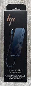 HP Universal USB-C Multi-Port Hub 50H98AA#ABL Black - BRAND NEW - Picture 1 of 1