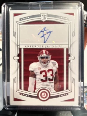 2020 Panini National Treasures Alabama ANFERNEE JENNINGS Auto RC Rookie /99 - Image 1 of 2
