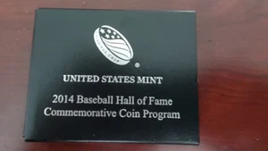 2014 D Baseball Hall of Fame BU Commemorative Copper Nickel Clad Half Dollar OGP - Picture 1 of 5