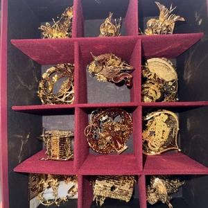 12er Set Danbury Mint Annual 23k Gold Weihnachtsschmuck 2010 mit Bonuskranz - Bild 1 von 22