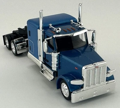 Blue Peterbilt 589 Sleeper Cab 1/87 HO Logistics 589064 4 英寸塑料迷你 — 第 1/3 张图片