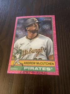 2025 Topps Heritage - Andrew McCutchen #314 Chrome Pink Sparkle Refractor - Picture 1 of 2