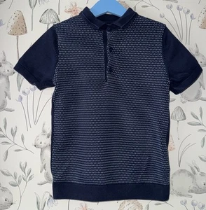Jungen Alter 7 Jahre - Next Kurzarm Poloshirt - Strickstoff - Bild 1 von 3