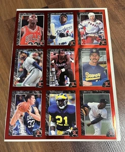 1992 Legends Sports Memorabilia Magazine Insert Michael Jordan Mark Messier Card - Picture 1 of 5