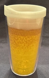 Tervis Faux Beer Suds Insulated Plastic Tumbler Cup w/Lid 16 Oz. USA  EX COND!!! - Picture 1 of 8