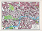 1931 MAP ~ PLAN OF LONDON ~ ENVIRONS THAMES ELECTRIC RAILWAYS 