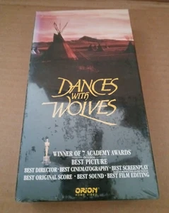 Dances with Wolves (VHS, 1993) New Sealed Orion Home Video Watermark - Imagen 1 de 3