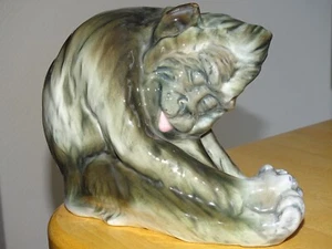 RADIGUET OISSEL PORCELAINE ART DECO FORME SINGE - Imagen 1 de 9